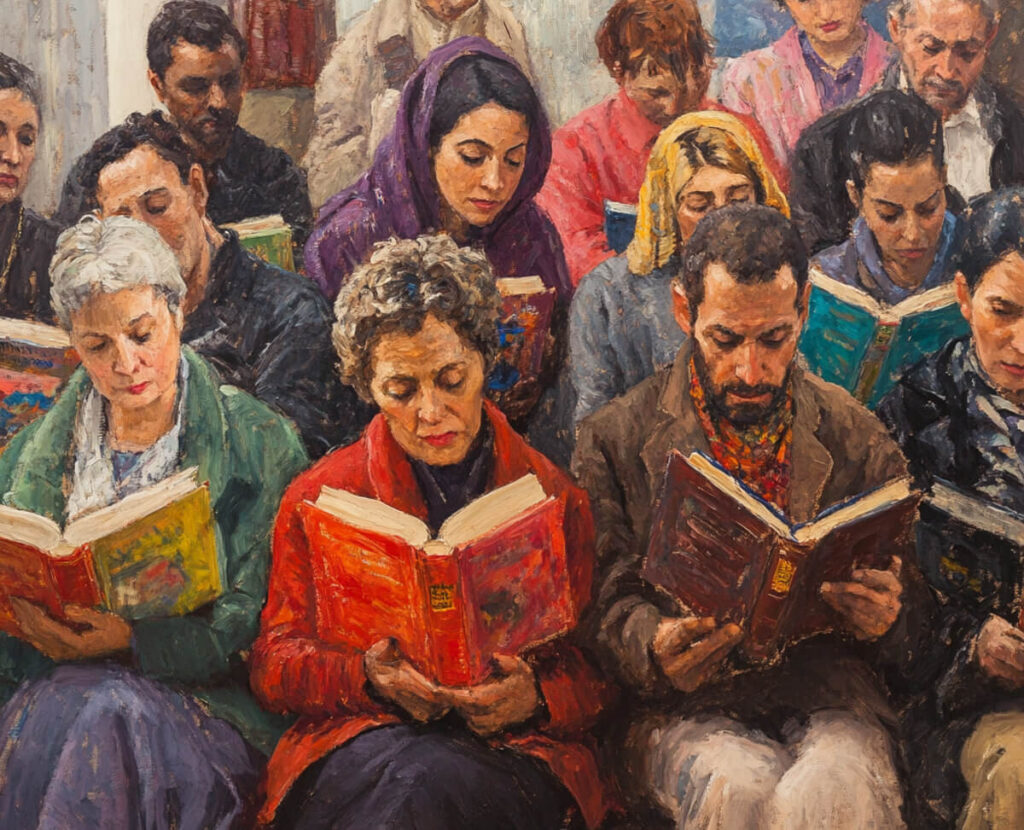 Christian writer's work and prayer affecting many readers who read together from diverse places